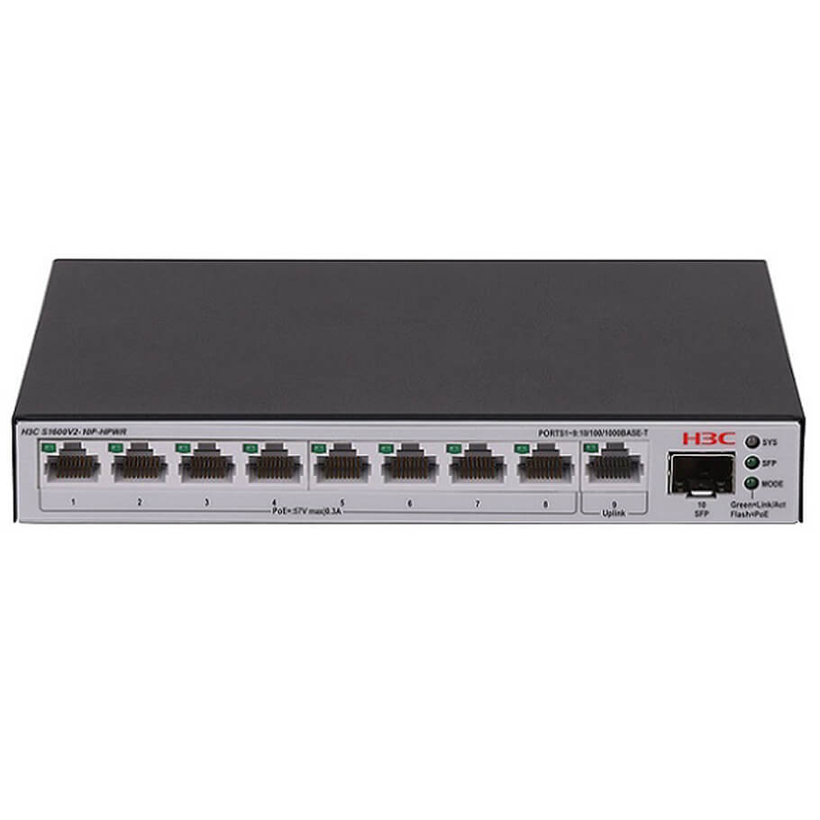 8-Port GE PoE Switch H3C LS-1600V2-10P-HPWR-GL
